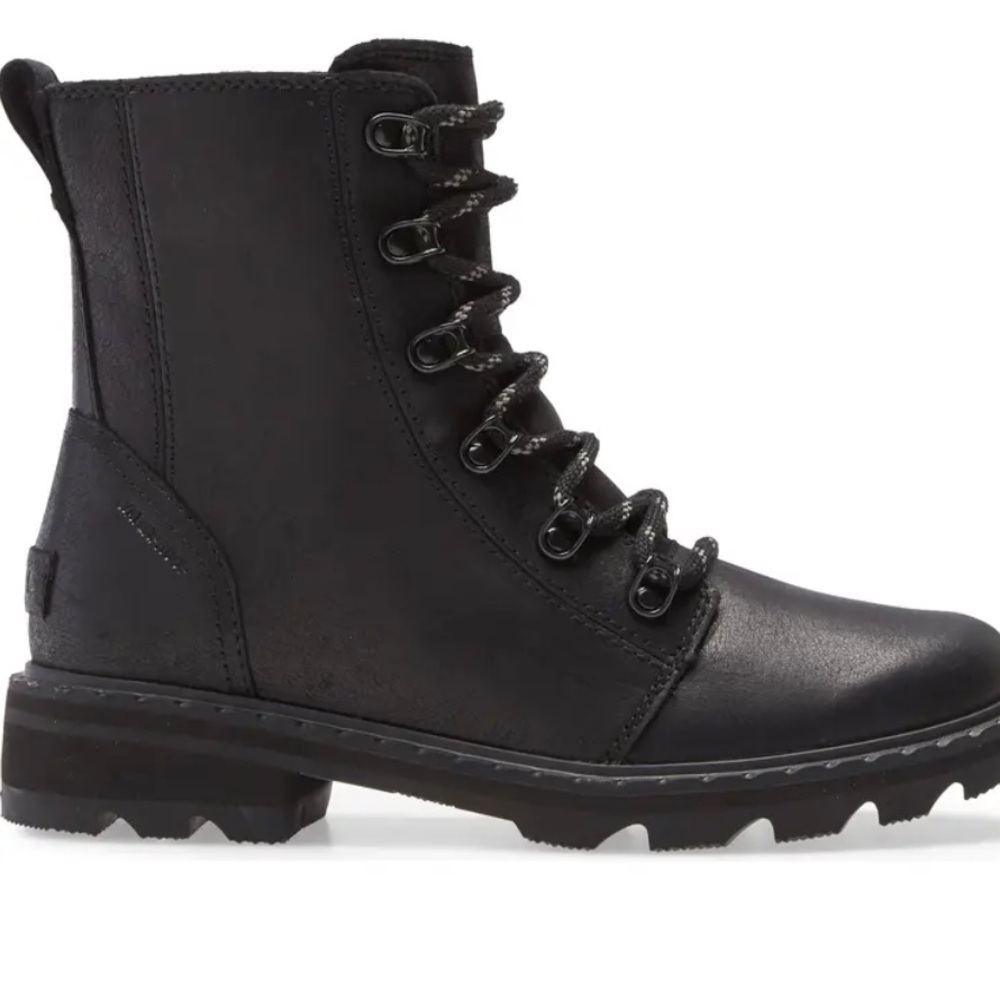 Sorel Women's Lennox Lace Up Leather Combat Boots